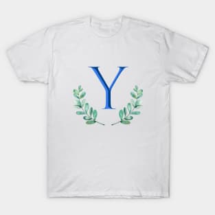 Monogram Botanical Leaf Y T-Shirt